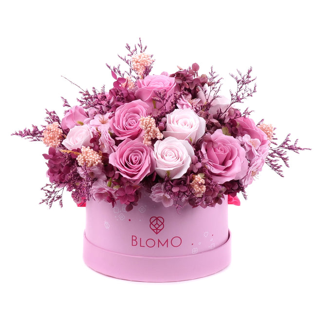 03002063_irigo-ruzovy-blomo-box-m-15-parfemu-vonave-ruze-hortenzie-limonka-a-ozothamnus
