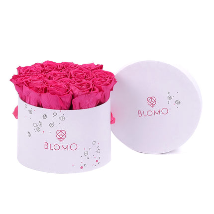 03101533_in-eterno-bily-blomo-box-m-13-ruzi-monalisa-pink-framboise