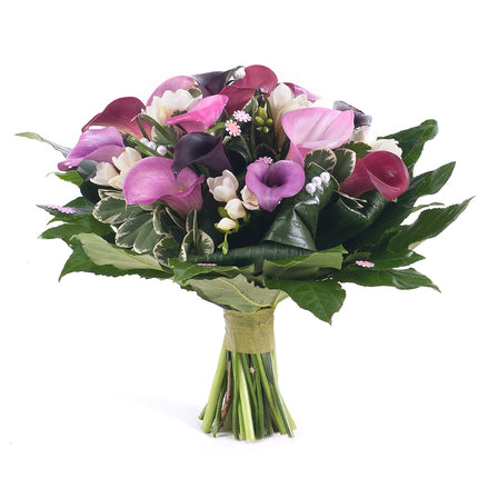 Perla farebné kaly a biele frézie