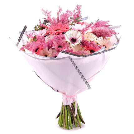 Sweet barevné gerbery a cortaderie