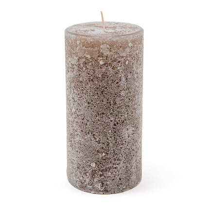 Svíčka válec rustik šedá
