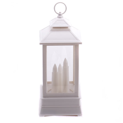 Bílá LED plastová lucerna