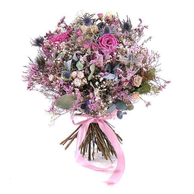 Irigo sušená kytice preparované růže Monalisa rose wine 2