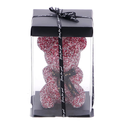 Medvídek červený z mini perliček