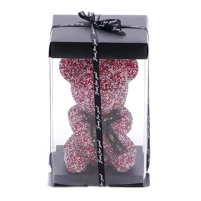 Medvídek červený z mini perliček