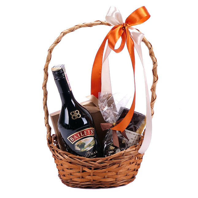 Dárkový proutěný koš Baileys