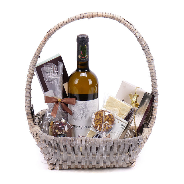 Dárkový proutěný koš Sauvignon