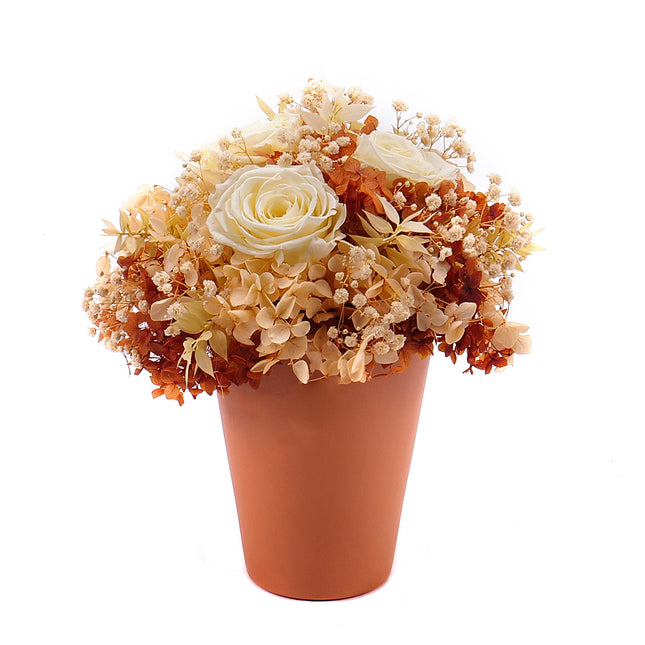 In eterno keramický box tři růže Monalisa pastel yellow