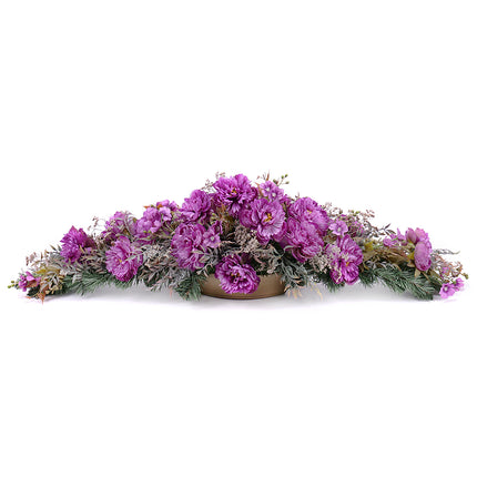 Irigo smuteční aranžmá fialové pivoňky