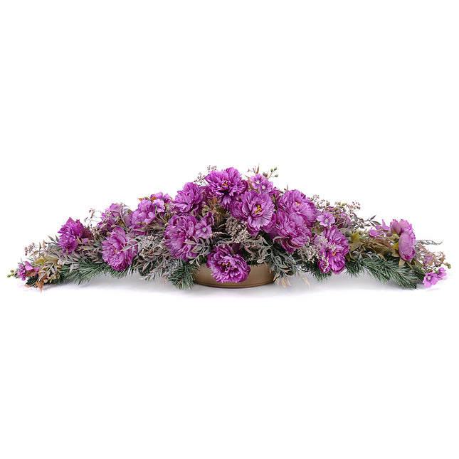 Irigo smuteční aranžmá fialové pivoňky