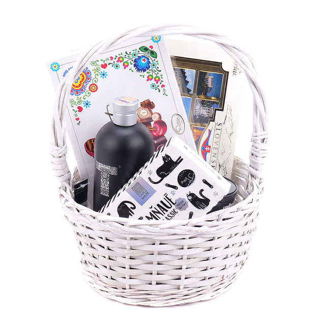 Dárkový proutěný košík Mňaué Classic