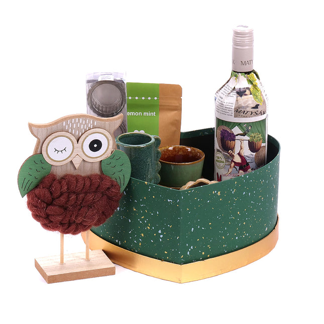 Dárkový box zelené srdce Matyšák