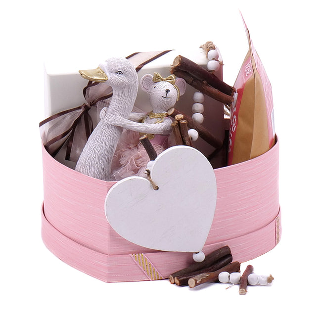 Darčekový box srdce s dekoráciou