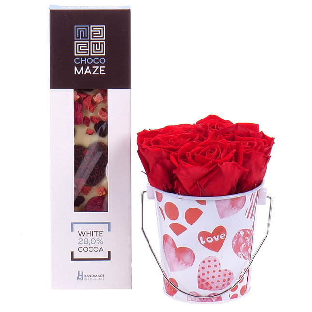 Darčekový set In eterno plechové vedierko a čokoláda