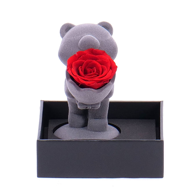 Medvídek s růží 7x10x13cm