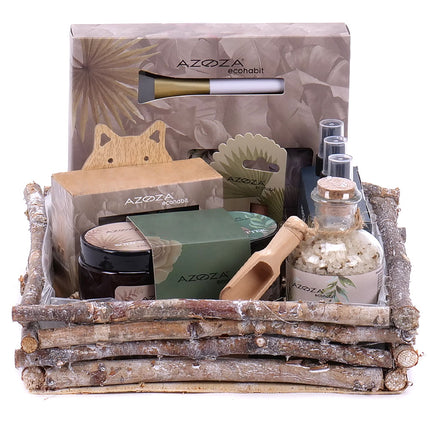 Dárkový dřevěný box wellness