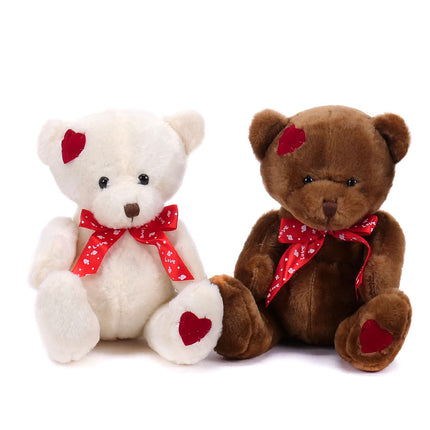 Darčekový set biely a hnedý macko