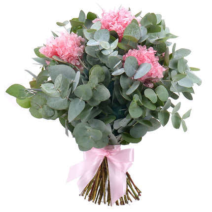 Kytica eukalyptus In eterno tmavo ružová hortenzia