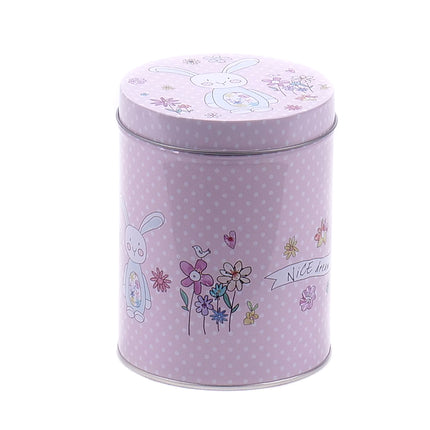 Dóza so zajačikom x4 ružová kov balenie