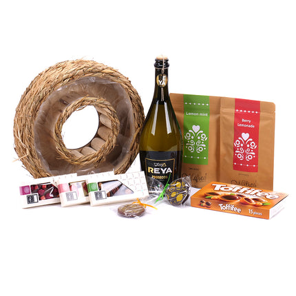 Dárkový proutěný koš premium