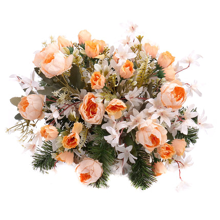 Irigo smútočný aranžmán oranžové ranunculusy a kahance