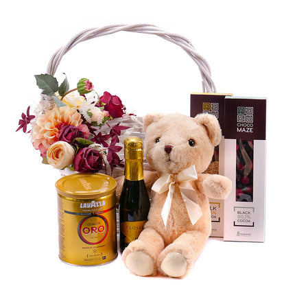 Dárkový proutěný koš s medvídkem 3