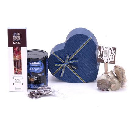 Dárkový box modré srdce