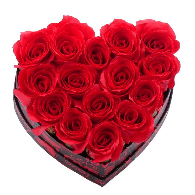 Irigo černý box srdce I love you "S" 15 parfume voňavé růže