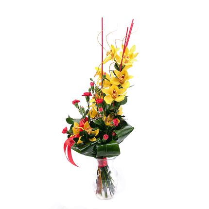 Orchidej žlutá na vysoko