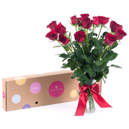 DIY kytice červené růže do vázy