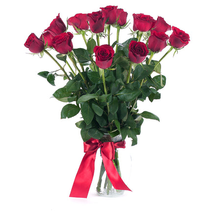 DIY kytice červené růže do vázy