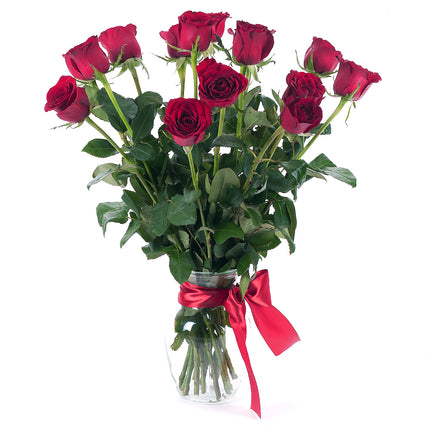 DIY kytice červené růže do vázy