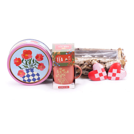 Dárkový dřevěný box srdíčka