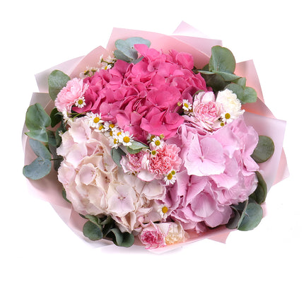 Sweet barevné hortenzie a karafiáty