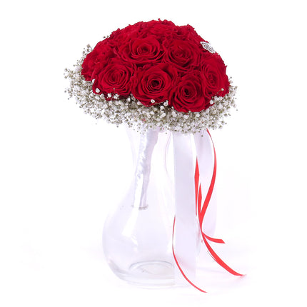 In Eterno svatební kytice červené růže