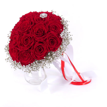 In Eterno svatební kytice červené růže