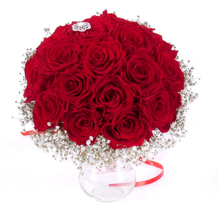 In Eterno svatební kytice červené růže