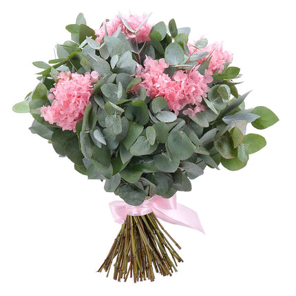 Kytica eukalyptus In eterno tmavo ružová hortenzia