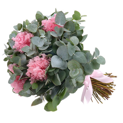 Kytica eukalyptus In eterno tmavo ružová hortenzia