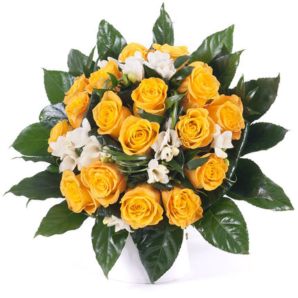 Elite žlté ruže a frézie