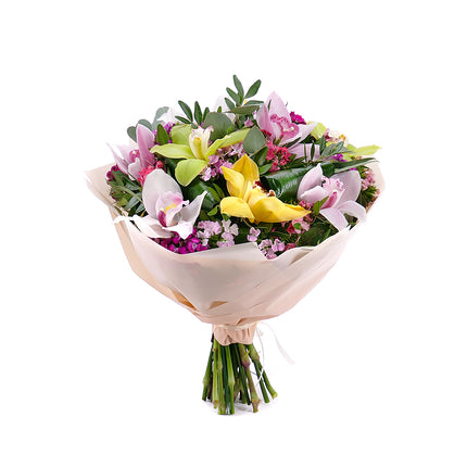 Sweet barevné orchideje a hřebíček