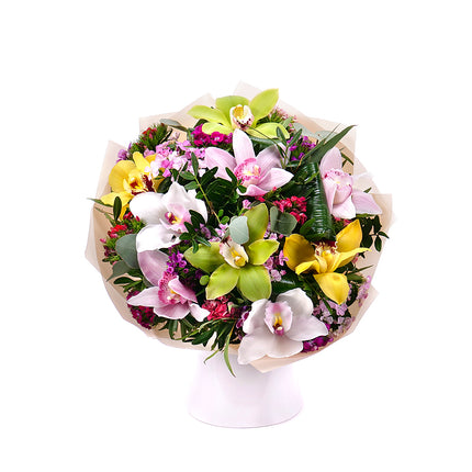Sweet barevné orchideje a hřebíček