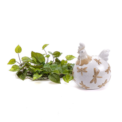 Irigo věnec z umělé zeleně s dekorací