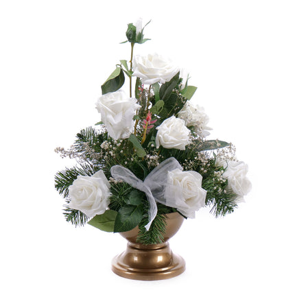 Irigo pohřební aranžmá bílé růže