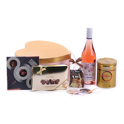 Dárkový box srdce tři růže