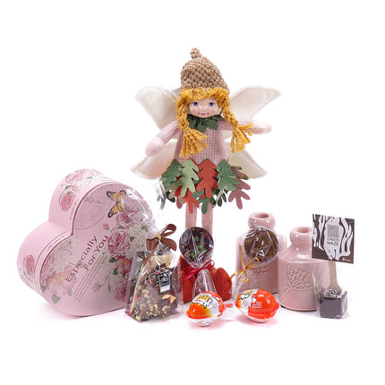 Dárkový růžový box lesní víla