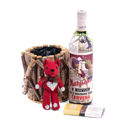 Dárkový dřevěný box a klíčenka