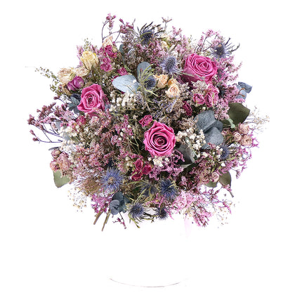 Irigo sušená kytice preparované růže Monalisa rose wine 2