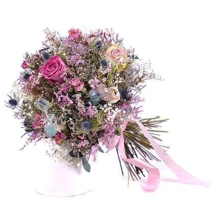 Irigo sušená kytice preparované růže Monalisa rose wine 3