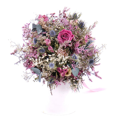 Irigo sušená kytice preparované růže Monalisa rose wine 3